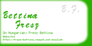 bettina fresz business card